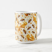 Buzz & Drip - Seamless 8K Honey Bee Pattern with G Koffiemok (Voorkant rechts)
