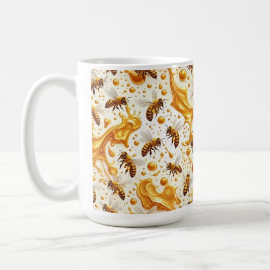 Buzz & Drip - Seamless 8K Honey Bee Pattern with G Koffiemok (Links)