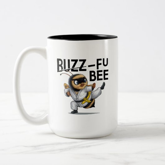 Buzz-Fu Bee Martial Arts Tweekleurige Koffiemok (Links)