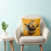 Buzz Of Joy beroemd gemaakt door Happy Bee Pillow Kussen (Stoel)