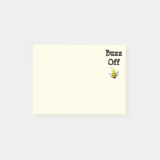 Buzz Off Bee Bumblebee Custom Text Post-it® Notes