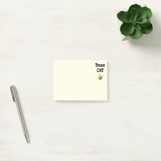 Buzz Off Bee Bumblebee Custom Text Post-it® Notes (Kantoor)