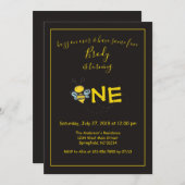 Buzz on Bee voor eerste verjaardagsfeestje Kaart (Voorkant / Achterkant)