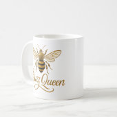 Buzz Queen Gold Glitter Bee Koffiemok (Voorkant links)