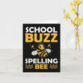 Buzz Spelling Bijen 100 Dagen van School Humor Mem Kaart (Gele Bloem)