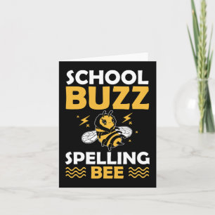 Buzz Spelling Bijen 100 Dagen van School Humor Mem Kaart