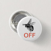 Buzz uit ronde button 3,2 cm (Voorkant /achterkant)
