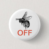 Buzz uit ronde button 3,2 cm (Voorkant)