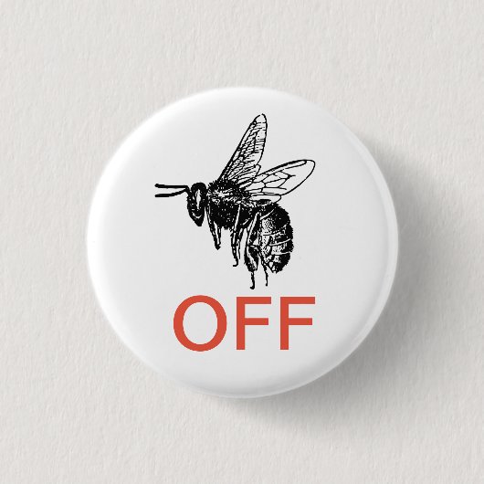 Buzz uit ronde button 3,2 cm (Voorkant)
