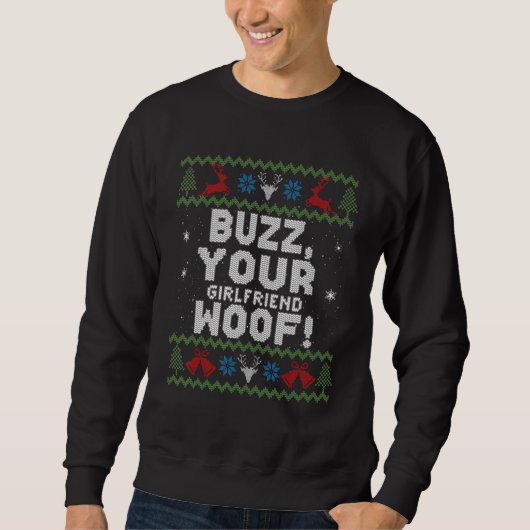 Buzz vertelt je Vriendin. Ugly Kerstmis Swe Trui (Voorkant)