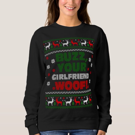 Buzz vertelt je Vriendin. Ugly Kerstmis Swe Trui (Voorkant)