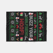 Buzz Xmas Your Girlfriend Woof! Ugly Christmas Swe Fleece Deken (Voorkant (Horizontaal))
