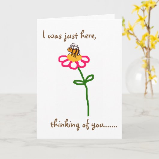 BuzzAboutBees "het Denken van u" - Snoepje Weinig Kaart (Gele Bloem)