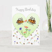 BuzzAboutBees kletje bij een gelukkige baard Kaart (Voorkant)