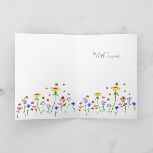 BuzzAboutBees kletje bij een gelukkige baard Kaart (Binnen)