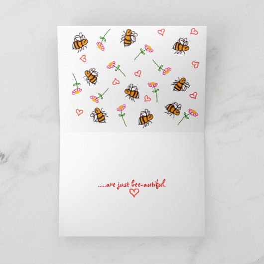 BuzzAboutBees u is bij-Autiful Wenskaart Kaart (Binnen)