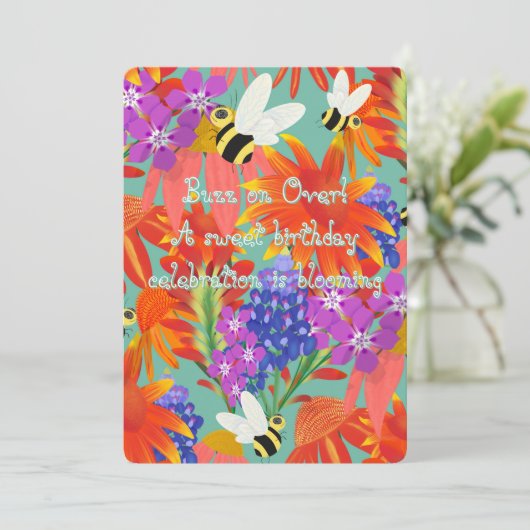 BuzzAmongBlooms_Bewerkbare Kids Kaart (Staand voorkant)