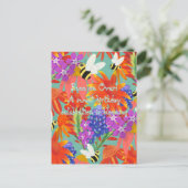 BuzzAmongBlooms_Bewerkbare Kinderen Briefkaart (Staand voorkant)