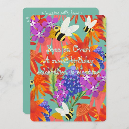 BuzzAmongBlooms_Editable Kids Kaart (Voorkant / Achterkant)