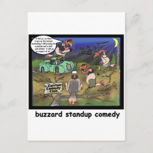 Buzzard Comedy Clubs Grappige Cartoon Cadeaus & T- Briefkaart