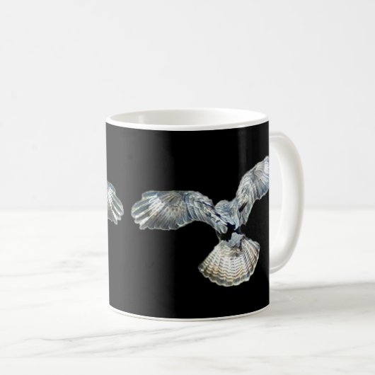 Buzzard Fanned Wings en Tail Landing Mok (Voorkant rechts)