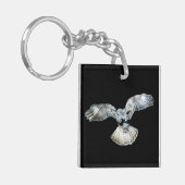 Buzzard Fanned Wings en Tail Landing Sleutelhanger (Voorkant Links)