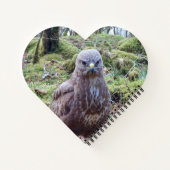 Buzzard met Attitude Heart Notitieboek (Achterkant)