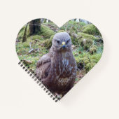 Buzzard met Attitude Heart Notitieboek (Voorkant)
