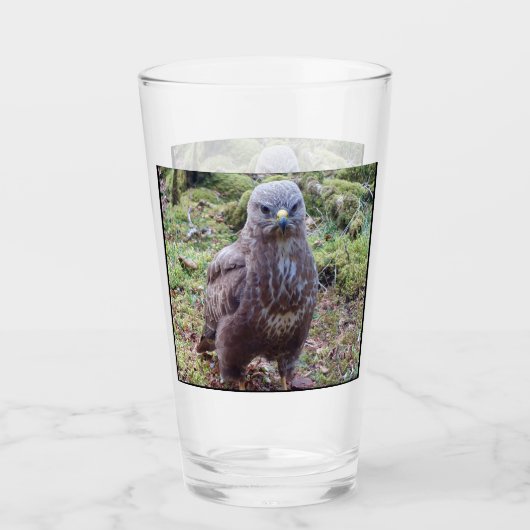 Buzzard met houding glas (Voorkant)