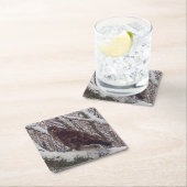 Buzzard op Snowy Branch Onderzetter (Insitu)