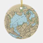 Buzzards Bay MA-grafiek Keramisch Ornament (Voorkant)