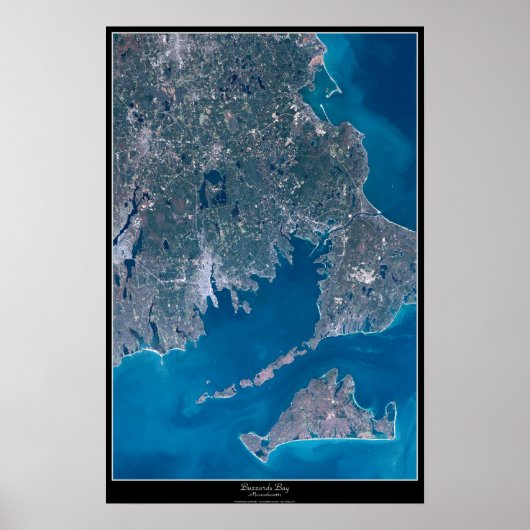 Buzzards Bay, Massachusetts satellietposter Poster (Voorkant)