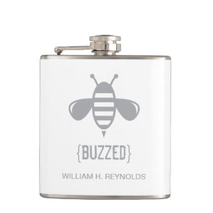 {BUZZED} Bridal Party Buzzed Bee Gift (grijs) Heupfles