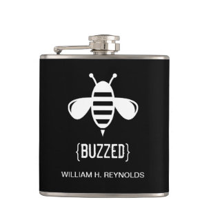 {BUZZED} Bridal Party Buzzed Bee Gift (zwart) Heupfles