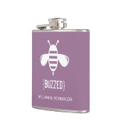 {BUZZED} Bruidsfeest Gezoemde Bijen Gift (paarse) Heupfles (Links)