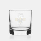 "Buzzed" met Bee Custimizable Whiskey Glass Whisky Glas (Achterkant)