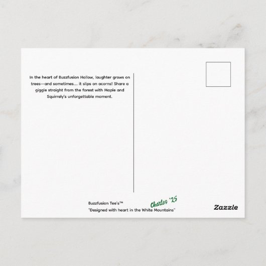 Buzzfusion Hollow Maple's Mishap Wenskaart! Briefkaart (Achterkant)