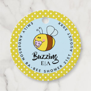 Buzzing Ba-BEE Baby shower Cute Bedankt voor je ko Bedankjes Labels