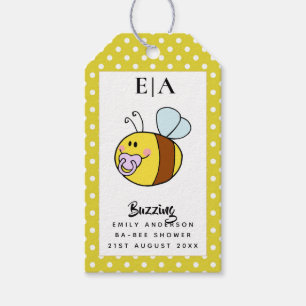 Buzzing Ba-BEE Baby shower Cute Bedankt voor je ko Cadeaulabel