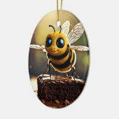 "Buzzing Beauty: Ontdek de wereld van lokale honin Keramisch Ornament (Links)