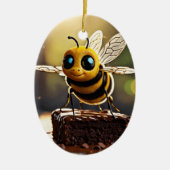 "Buzzing Beauty: Ontdek de wereld van lokale honin Keramisch Ornament (Voorkant)