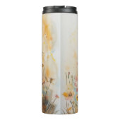 Buzzing Bee Blossoms Geïsoleerde Tumbler Thermosbeker (Achterkant)