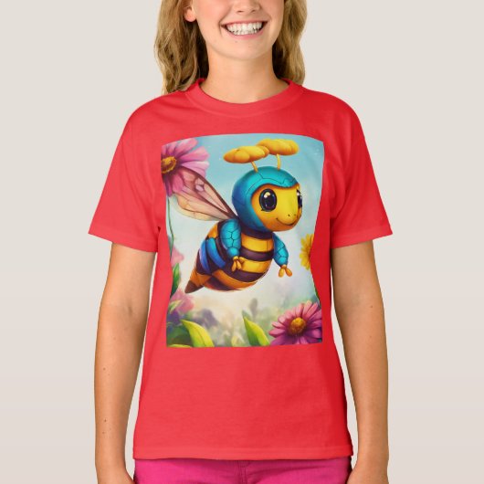 Buzzing Bee & Blossoms Spring T-shirt (Voorkant)
