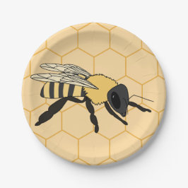 Buzzing Bee Honeycomb Bijenkorf Papieren Bordje
