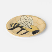 Buzzing Bee Honeycomb Bijenkorf Papieren Bordje (Gekanteld)