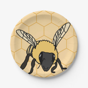 Buzzing Bee Honeycomb Bijenkorf Papieren Bordje