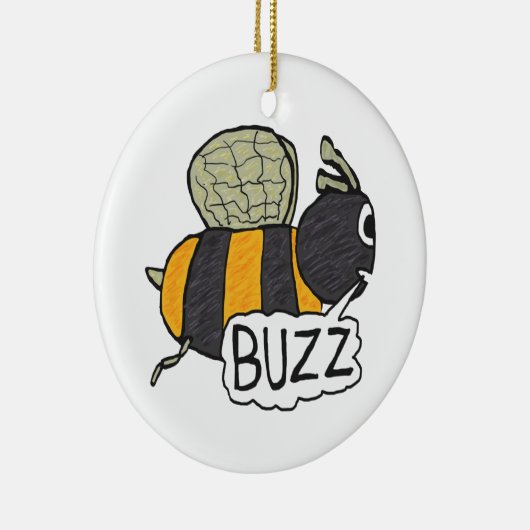 Buzzing Bee Keramisch Ornament (Rechts)
