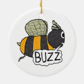 Buzzing Bee Keramisch Ornament (Achterkant)