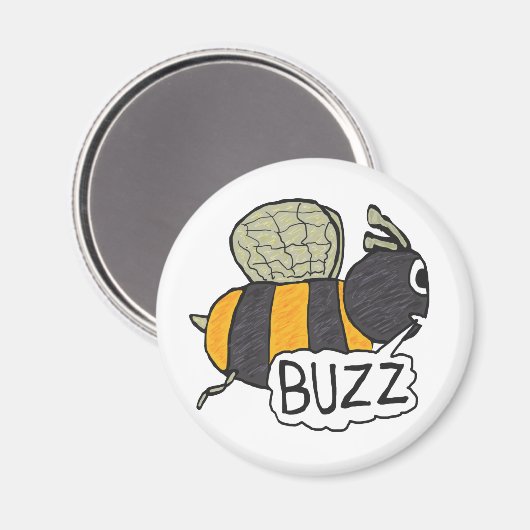 Buzzing Bee Magneet (Voorkant / Achterkant)