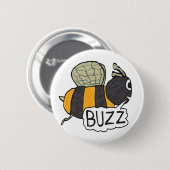 Buzzing Bee Ronde Button 5,7 Cm (Voorkant /achterkant)